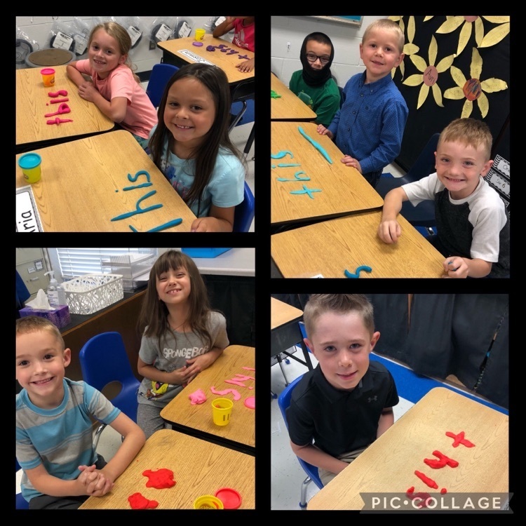 students with play dough 