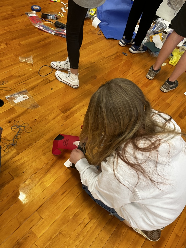 Sixth grade also focused on teamwork and courage while working at the egg drop station.